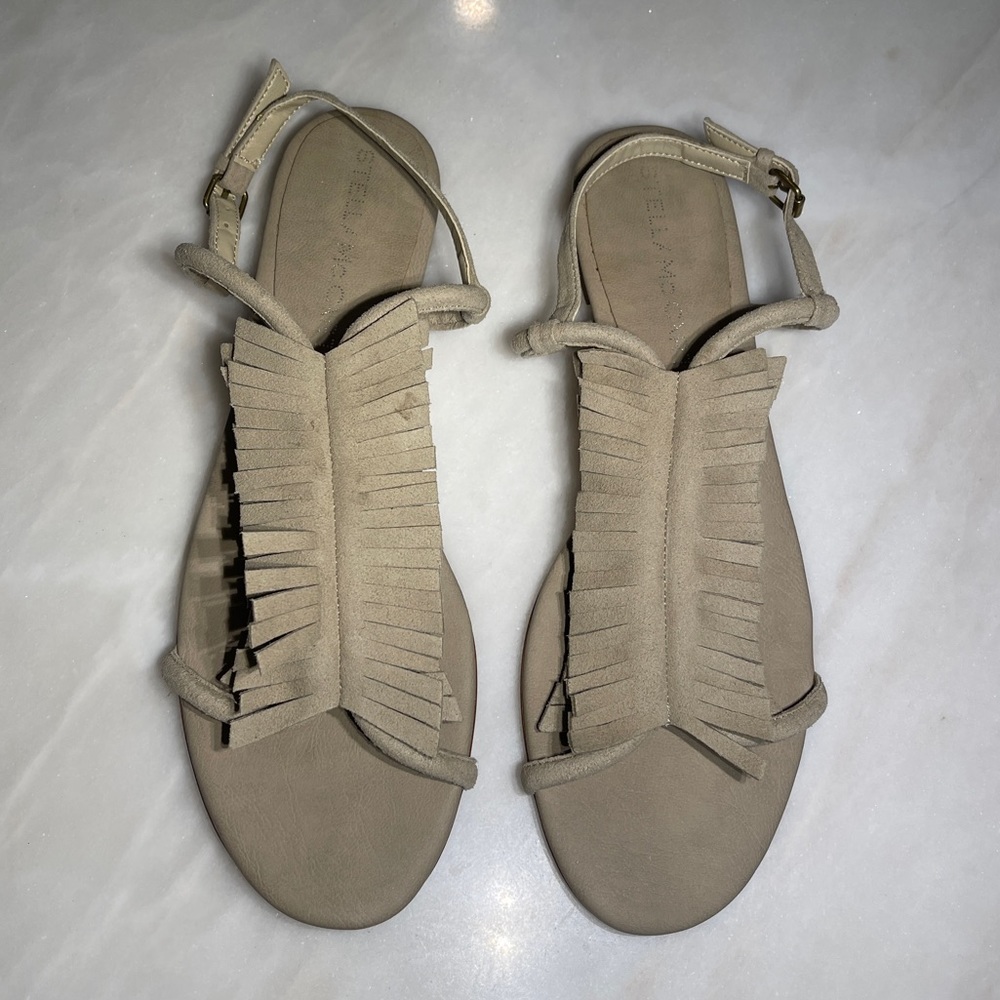 Stella McCartney Fringe T-Strap a Sandal 40 - Picture 2 of 8